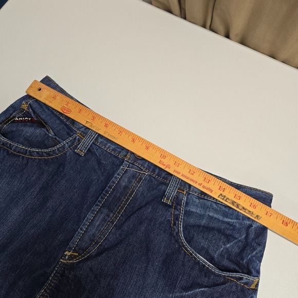 Ariat M3 Jeans Mens Loose Fit Denim Size 34x30 Distressed Workwear Ranchwear - Picture 13 of 16
